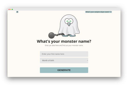 FunTools - monster name generator FunTools - monster name generator