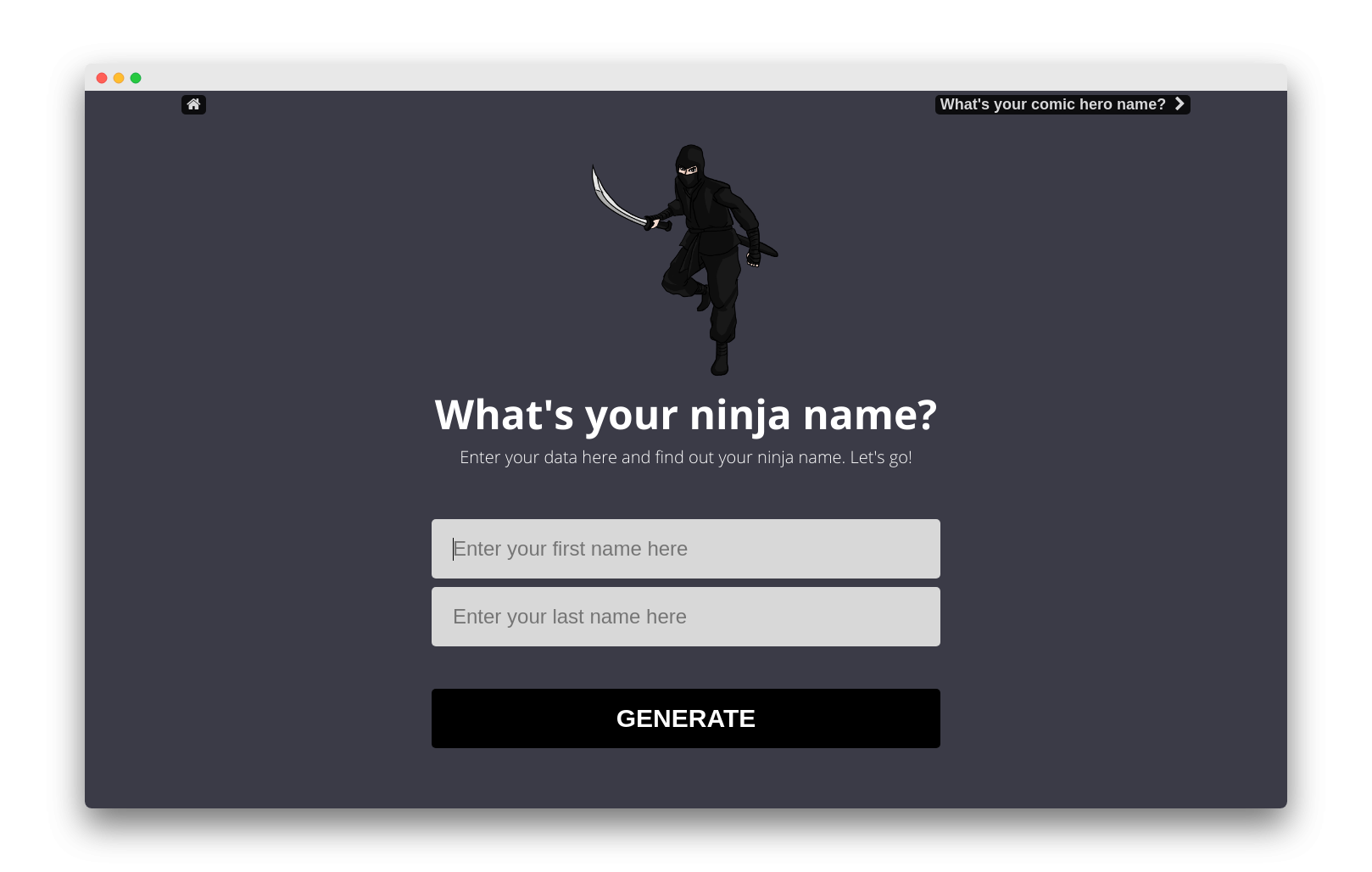 FunTools - ninja name generator FunTools - ninja name generator