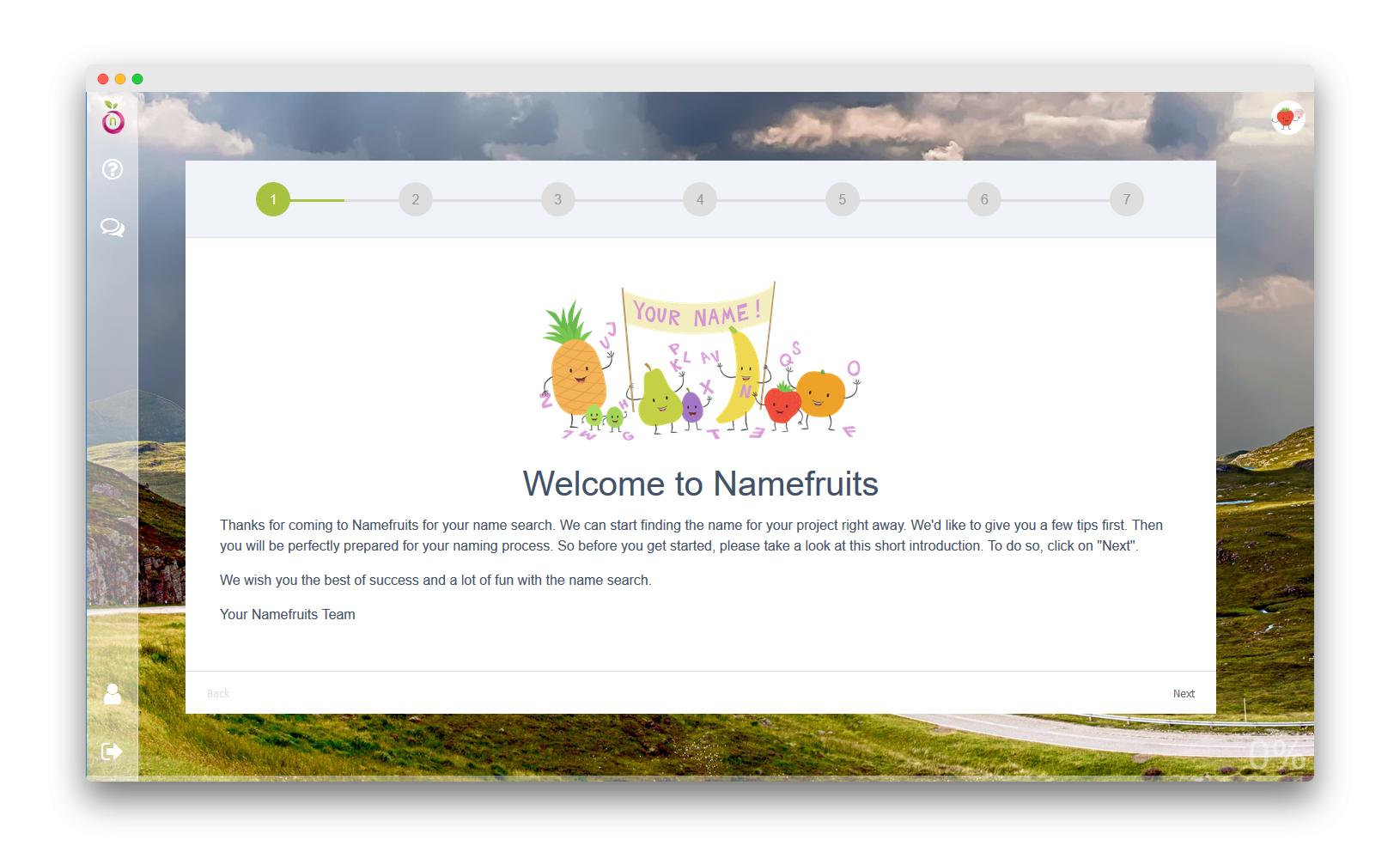 Namefruits previev: intro  Namefruits previev: intro